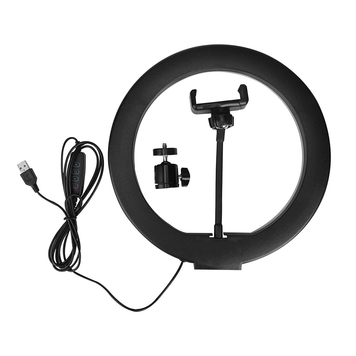 20cm Ring Fill Light | LED Ring Light with Tripod & Phone Holder | 3 Color Modes + 10 Brightness | For TikTok, YouTube, Makeup, Photography